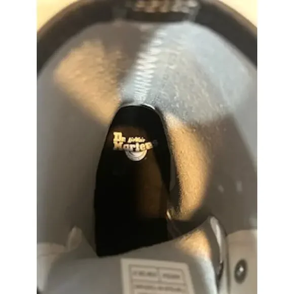 Doc Martens Zavala Platform Combat Lace Up Patent Leather Boots White Size 8 NWT - Picture 3 of 9